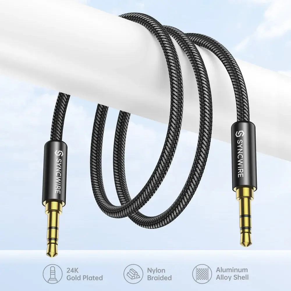 3.5mm Auxiliary Audio Nylon Braided Cable