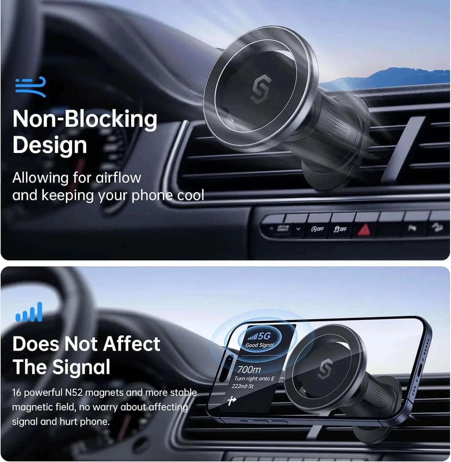 Magnetic-Phone-Holder-for-Car-Air-Vent-Flexible-Rotation-Non-Blocking-Design