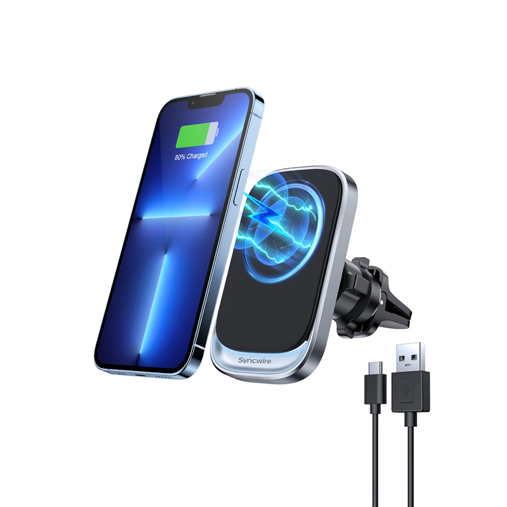 Magnetic Wireless Car Charger & Phone Mount