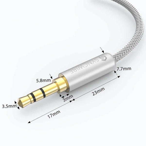 Câble audio tressé en nylon de 3,5 mm répartiteur en Y